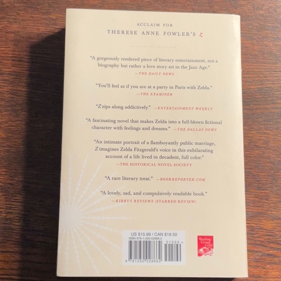 Z A Novel of Zelda Fitzgerald First Edition later printing - Picture 2 of 2
